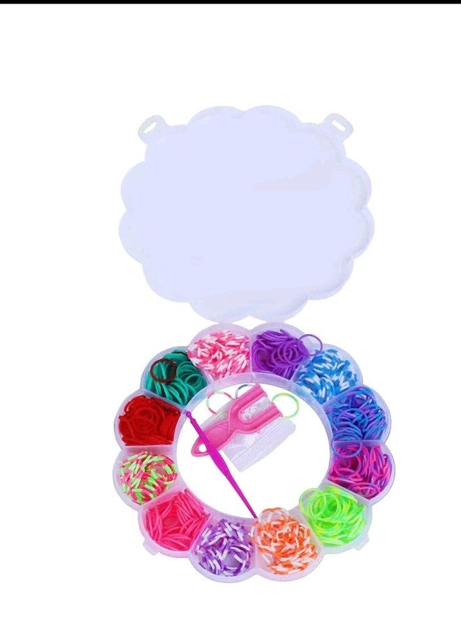 Just Flowers Loom Rubber Band Kit for DIY Crafts, 8 Colored Rainbow Loom With Hook, Bracelet Making, Gift for Kids (Pack of 1) - Image 2